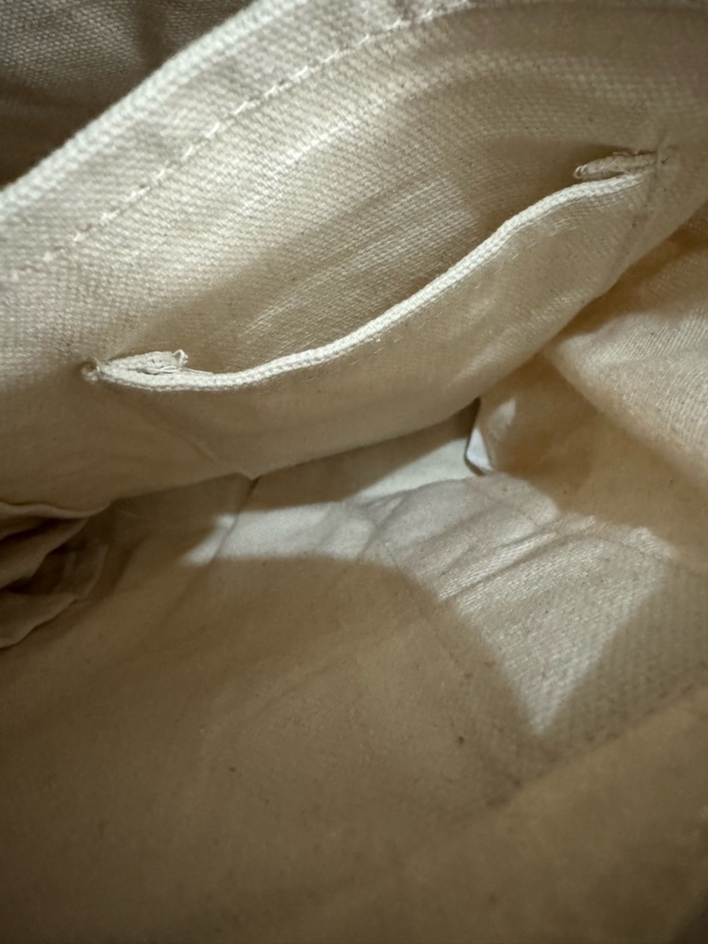 Classic Cream Canvas Mini Tote Bag with Front Pocket - Picture 11 of 11
